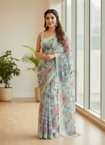 Load image into Gallery viewer, Latest Digital Print Crepe Georgette Saree