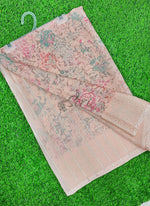 Load image into Gallery viewer, Lovely Pastel Shade Georgette Saree in Foil Print