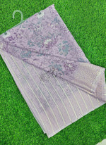 Load image into Gallery viewer, Lovely Pastel Shade Georgette Saree in Foil Print