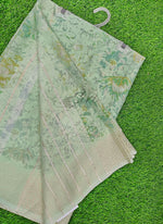 Load image into Gallery viewer, Lovely Pastel Shade Georgette Saree in Foil Print