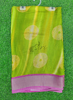 Load image into Gallery viewer, Vibrant Moss Georgette Saree