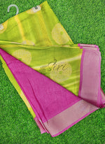 Load image into Gallery viewer, Vibrant Moss Georgette Saree