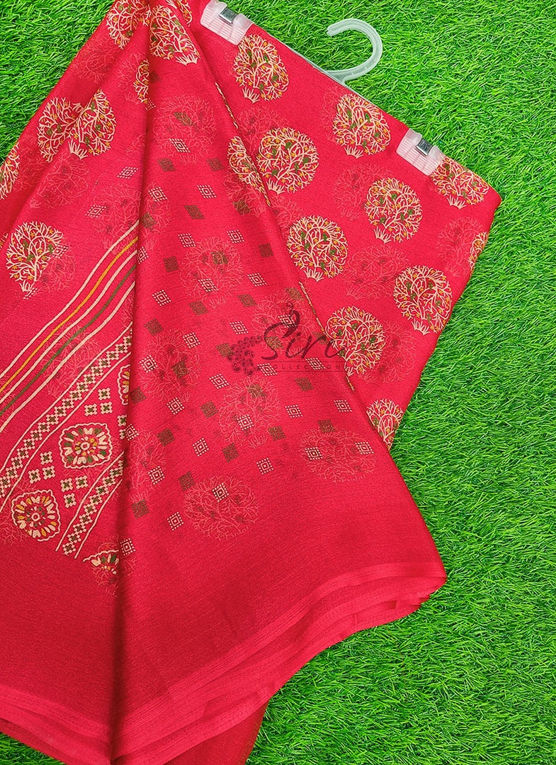 Lovely Georgette Saree in Self Shimmer Stripes