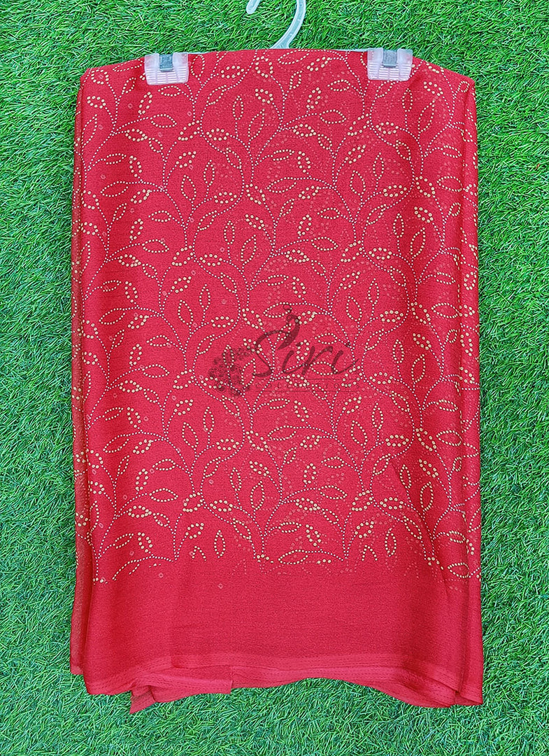 Lovely Georgette Saree in Self Shimmer Stripes