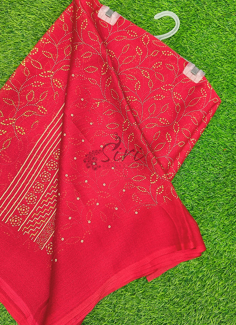 Lovely Georgette Saree in Self Shimmer Stripes