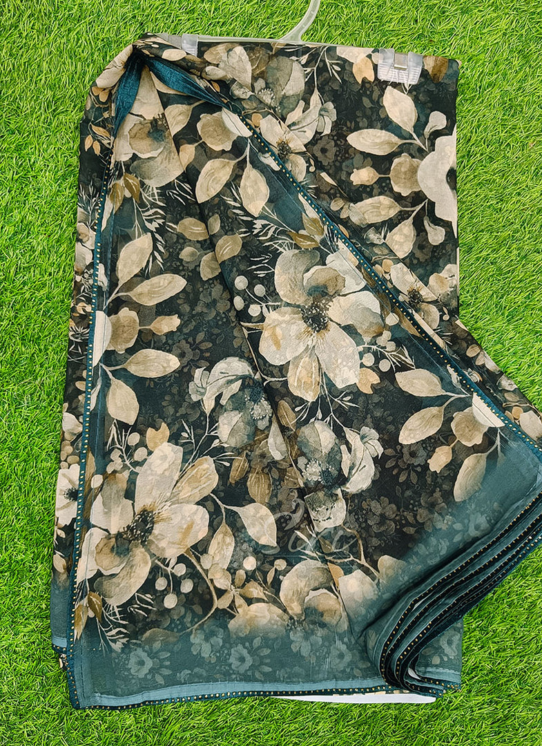 Lovely Digital Print Designer Georgette Saree