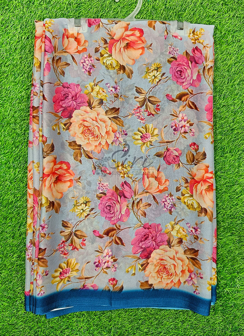 Latest Digital Print Crepe Georgette Saree