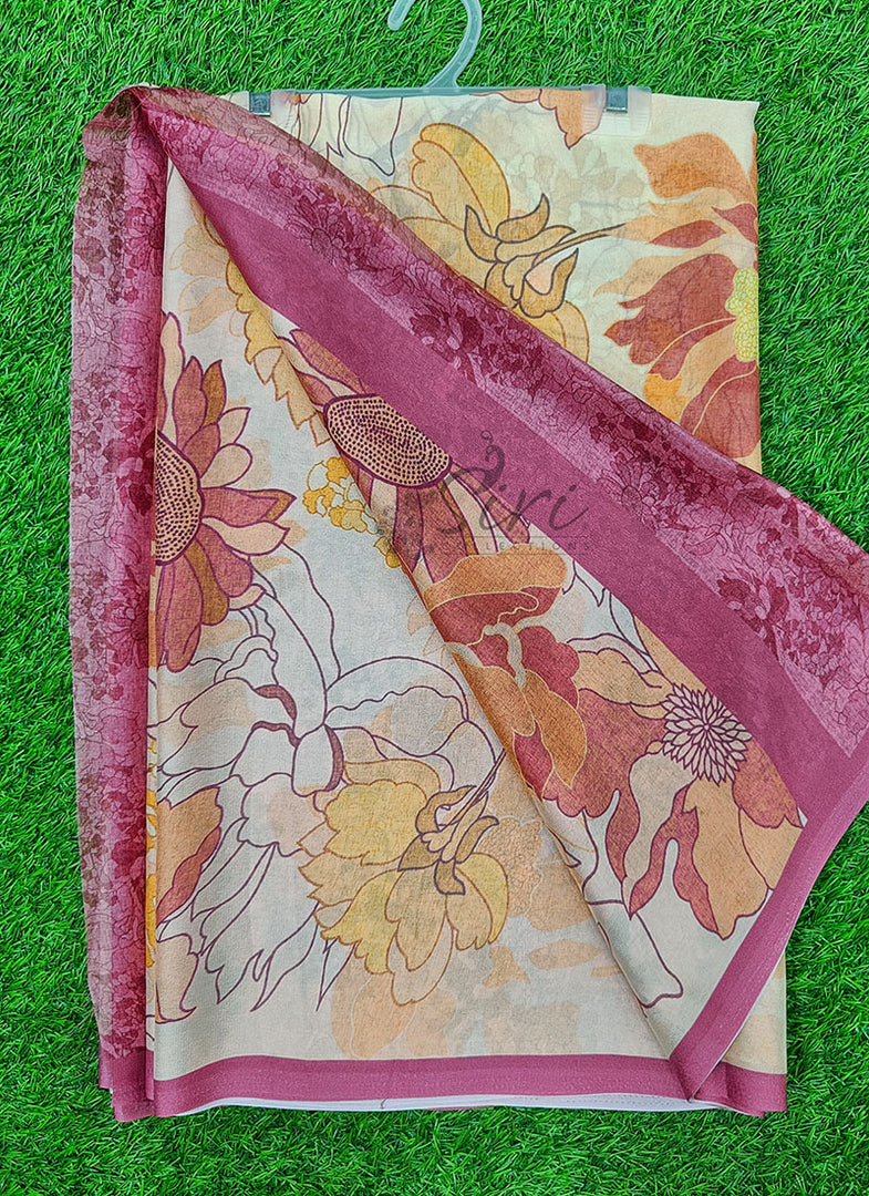 Latest Digital Print Crepe Georgette Saree