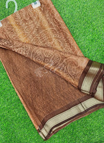 Load image into Gallery viewer, Lovely Soft Moss Georgette Saree