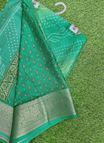 Load image into Gallery viewer, Shaded Soft Moss Georgette Saree in Self Design