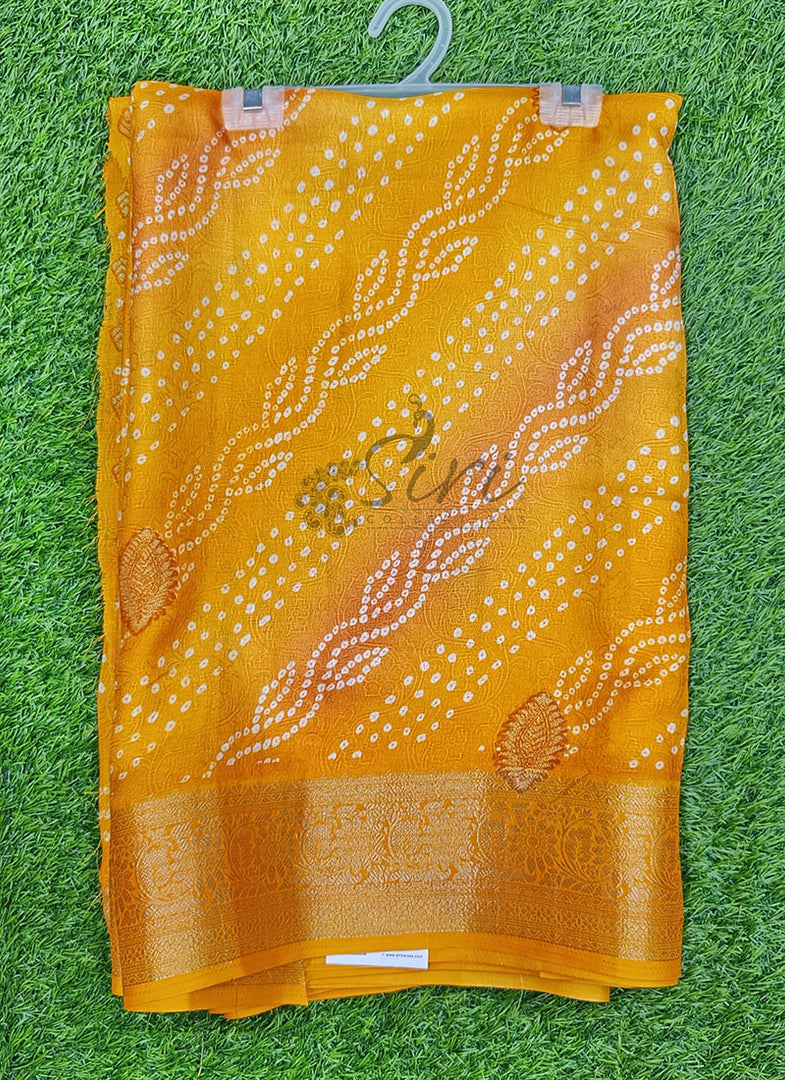 Shaded Soft Moss Georgette Saree in Self Design