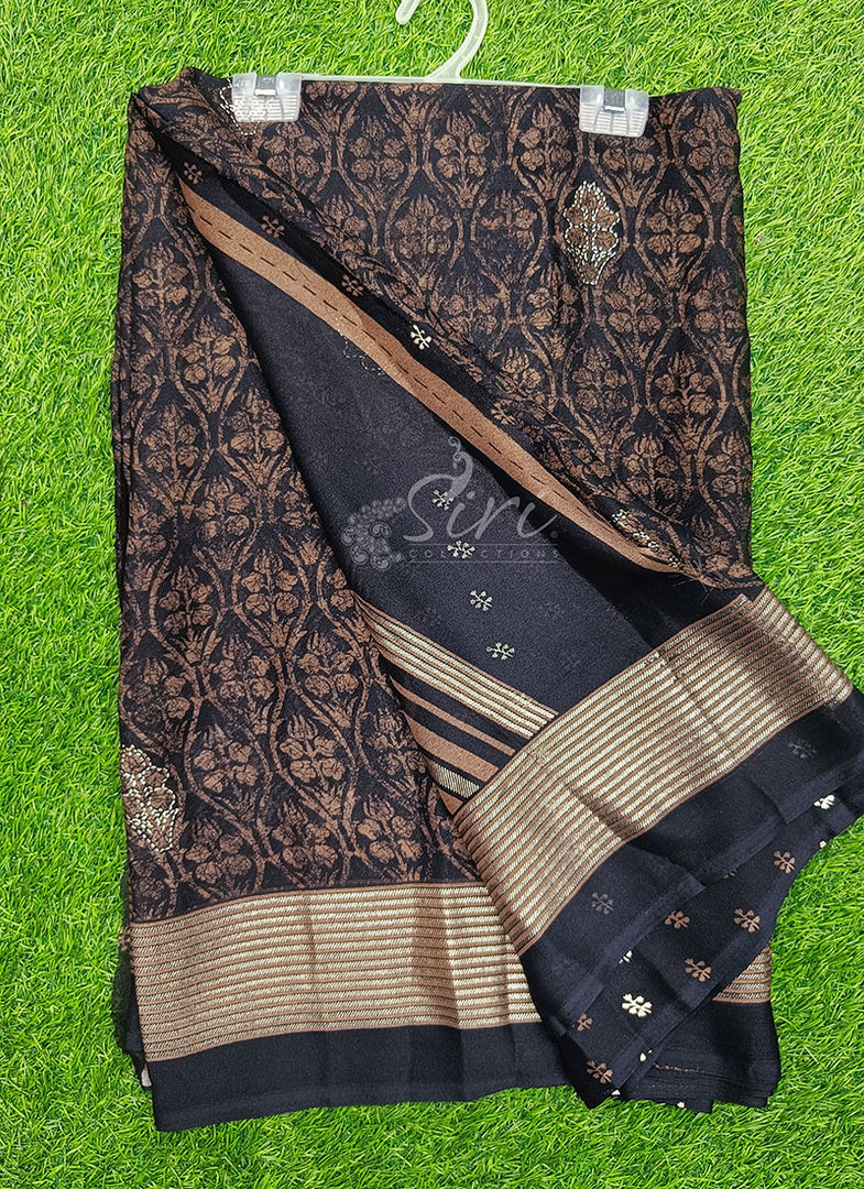 Lovely Soft Moss Georgette Saree