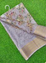 Load image into Gallery viewer, Lovely Digital Print Moss Georgette Saree