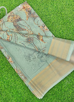 Load image into Gallery viewer, Lovely Digital Print Moss Georgette Saree