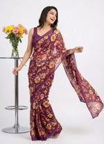 Load image into Gallery viewer, Latest Digital Print Crepe Georgette Saree