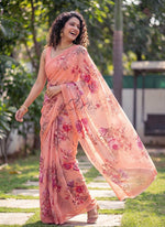 Load image into Gallery viewer, Lovely Digital Print Georgette Saree