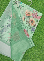 Load image into Gallery viewer, Lovely Digital Print Georgette Saree in Satin Borders