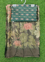 Load image into Gallery viewer, Beautiful Printed Brasso Saree