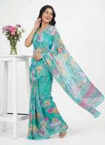 Load image into Gallery viewer, Lovely Digital Print Georgette Saree