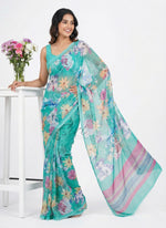 Load image into Gallery viewer, Lovely Digital Print Georgette Saree