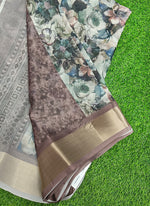 Load image into Gallery viewer, Lovely Digital Print Moss Georgette Saree