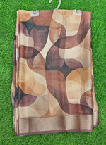 Load image into Gallery viewer, Lovely Digital Print Moss Georgette Saree