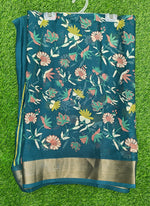 Load image into Gallery viewer, Beautiful Printed Moss Georgette Saree