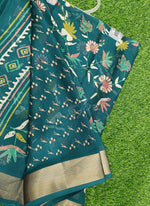 Load image into Gallery viewer, Beautiful Printed Moss Georgette Saree