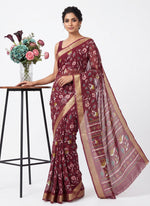 Load image into Gallery viewer, Beautiful Printed Moss Georgette Saree