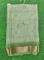 Load image into Gallery viewer, Beautiful Printed Moss Georgette Saree