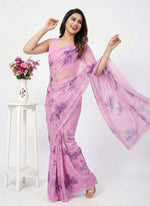 Load image into Gallery viewer, Latest Beautiful Digital Print Floral Georgette Saree
