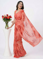 Load image into Gallery viewer, Latest Beautiful Digital Print Floral Georgette Saree