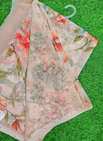 Load image into Gallery viewer, Latest Beautiful Digital Print Floral Georgette Saree
