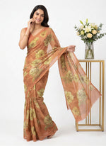 Load image into Gallery viewer, Latest Beautiful Digital Print Floral Georgette Saree