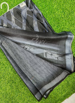 Load image into Gallery viewer, Trendy Digital Print Georgette Saree in Fine Shimmer Stipes