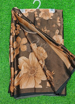 Load image into Gallery viewer, Trendy Digital Print Georgette Saree in Fine Shimmer Stripes