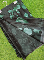 Load image into Gallery viewer, Trendy Digital Print Georgette Saree in Fine Shimmer Stripes