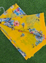 Load image into Gallery viewer, Latest Beautiful Digital Print Floral Georgette Saree