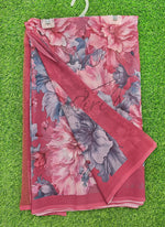 Load image into Gallery viewer, Latest Beautiful Digital Print Floral Georgette Saree