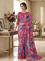 Load image into Gallery viewer, Latest Beautiful Digital Print Floral Georgette Saree
