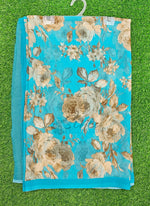Load image into Gallery viewer, Latest Beautiful Digital Print Floral Georgette Saree