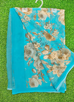 Load image into Gallery viewer, Latest Beautiful Digital Print Floral Georgette Saree
