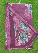 Load image into Gallery viewer, Latest Premium Digital Print Floral Georgette Saree with Blouse