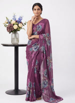 Load image into Gallery viewer, Latest Premium Digital Print Floral Georgette Saree with Blouse
