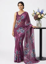 Load image into Gallery viewer, Latest Premium Digital Print Floral Georgette Saree with Blouse