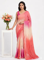 Load image into Gallery viewer, Latest Premium Digital Print Floral Georgette Saree with Blouse