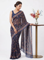 Load image into Gallery viewer, Siri Collections Latest Digital Print Crepe Georgette Saree