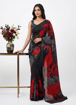 Load image into Gallery viewer, Trendy Beautiful Digital Print Georgette Saree