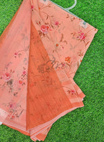Load image into Gallery viewer, Trendy Floral Digital Print Georgette Saree