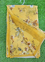 Load image into Gallery viewer, Trendy Floral Digital Print Georgette Saree